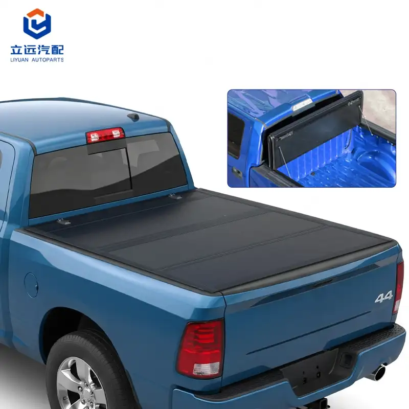 Penutup Tonneau Lipat Empat Keras Profil Rendah untuk Dodge Ram